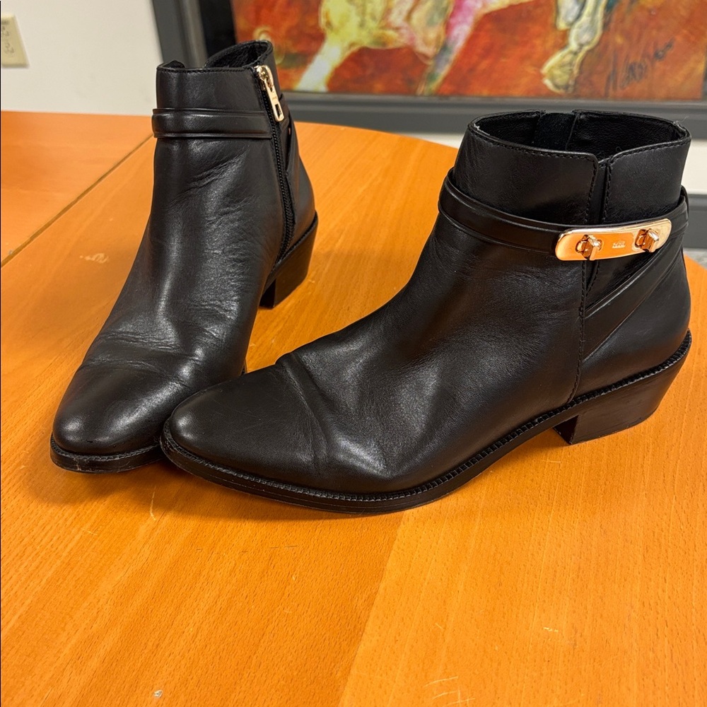 Coach Black Leather Ankle Booties - Picture 2 of 7